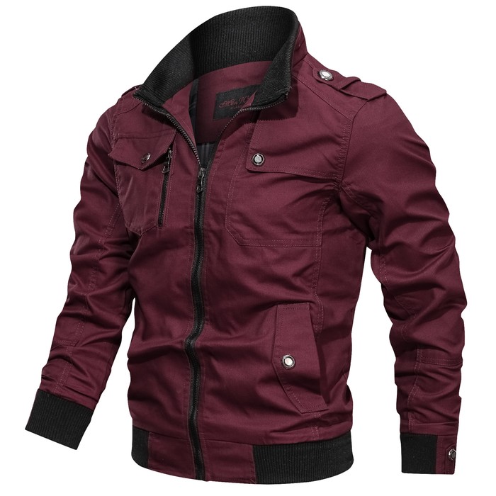 Youth Casual Jacket Trend Men's Stand Collar
