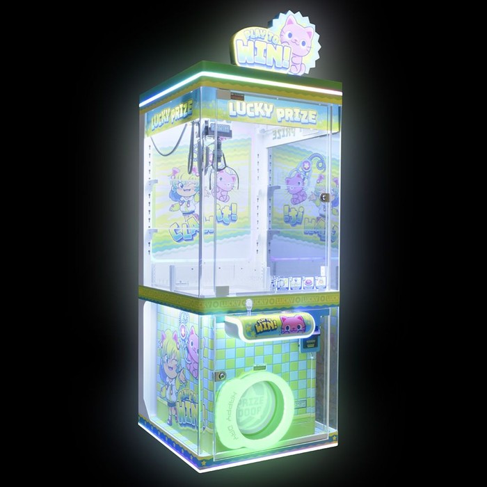 Claw It! Neon Player Green Crane Machine