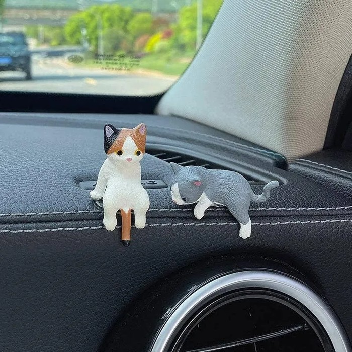 Cute Mini Cat Dashboard Figurines | Assorted Kitten Car Deco