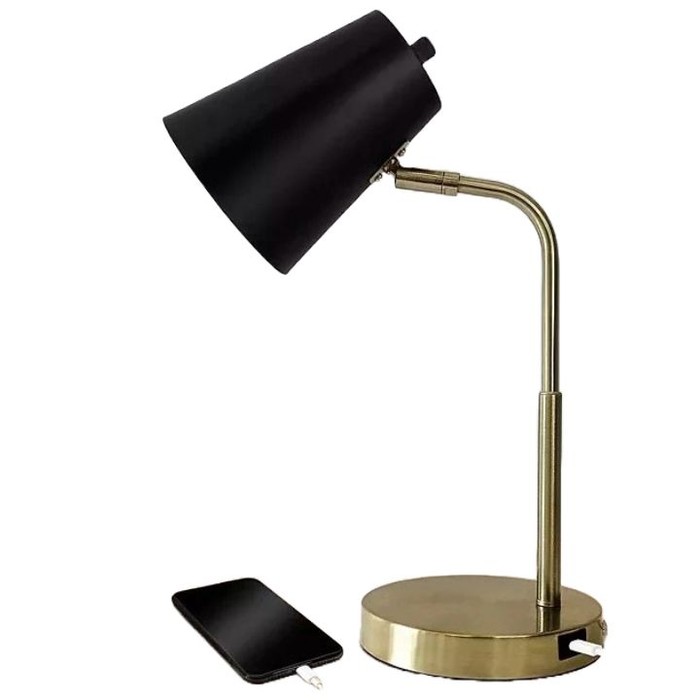 Desk Lamp Brass With Black Shade