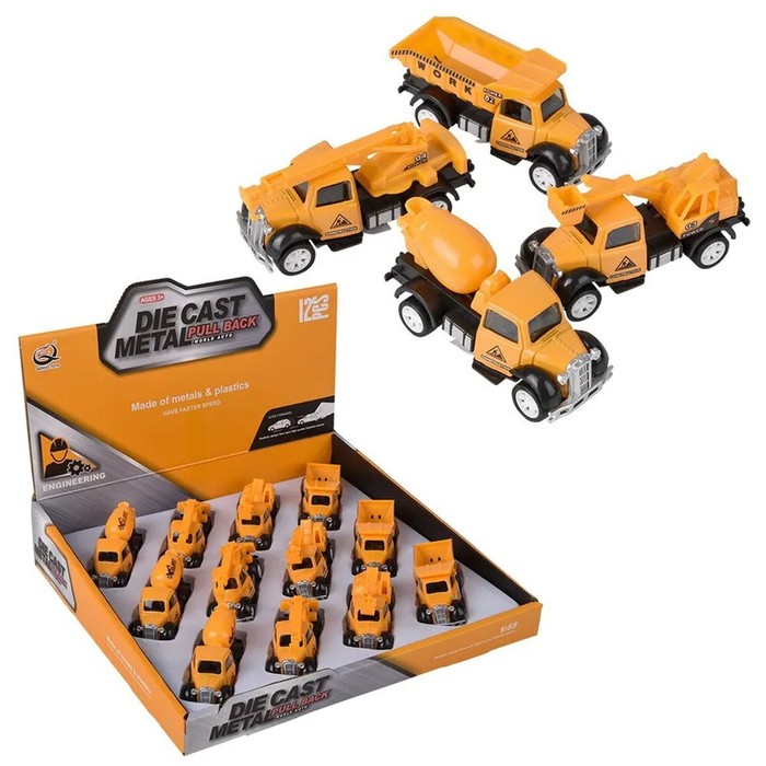 Die Cast Pull Back Construction Vehicle Car Toy