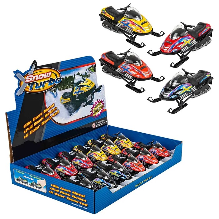Die-Cast Pull Back Snow Turbo Play Kids Toy