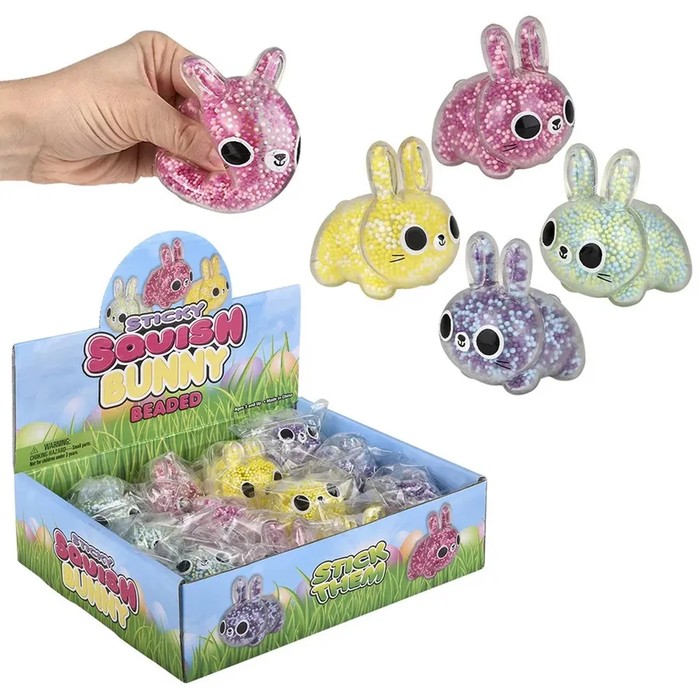Eatser Bunny Soft Squeezy Beads Kids Toy- Assorted