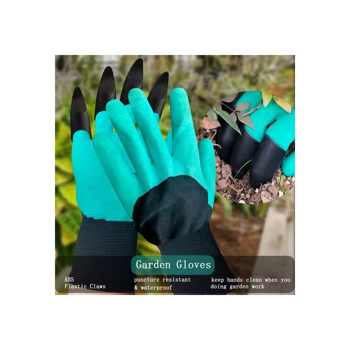 Garden Gloves with Claws Chicken Coop Cleaning for Digging Pruning Poking All in One Gardening Tool Durable Hand Protectors