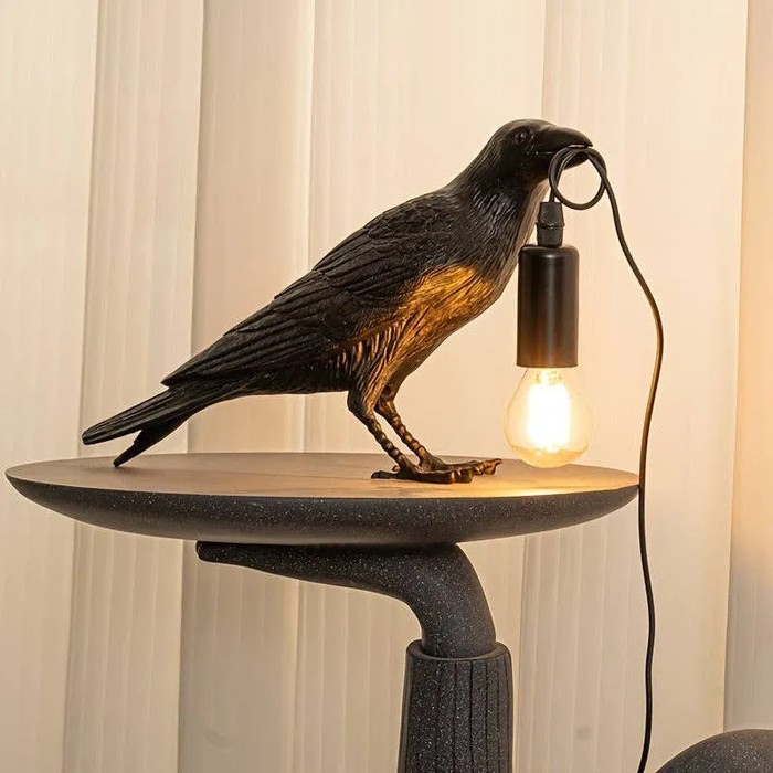Gothic LED Crow Lamp For Home Décor