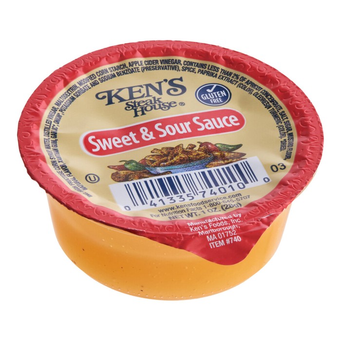 Ken's Foods 1 fl. oz. Sweet & Sour Sauce Portion Cup - 100/Case