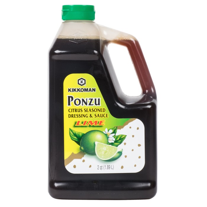Kikkoman Lime Ponzu Citrus Seasoned Dressing and Sauce 0.5 Gallon - 6/Case