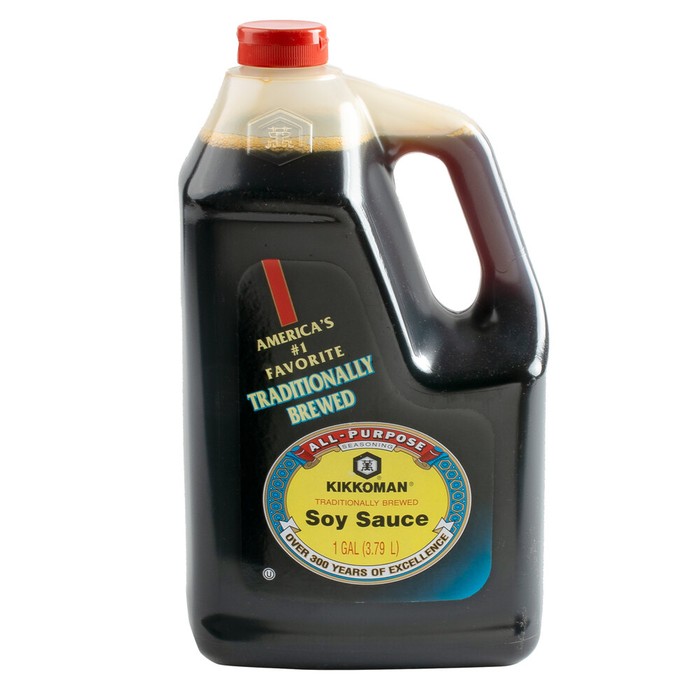 Kikkoman Traditionally Brewed Soy Sauce 1 Gallon - 4/Case