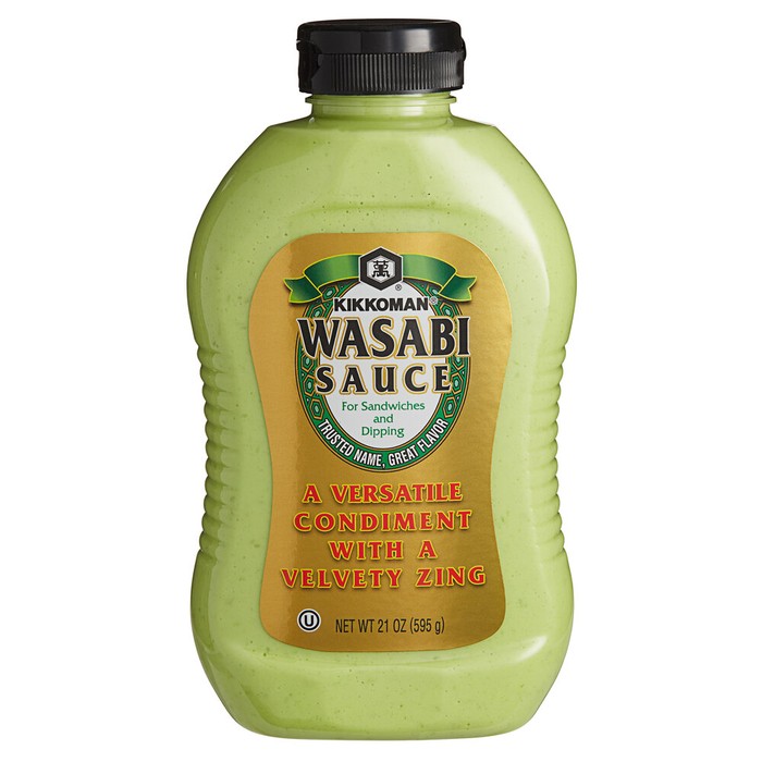 Kikkoman Wasabi Sauce Bottle 21 fl. oz. - 6/Case