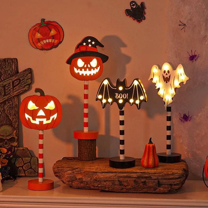 Laughing Pumpkin Night Light Table Lamp - Assorted