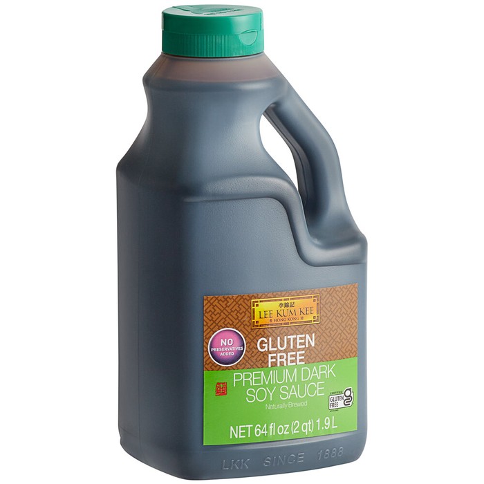 Lee Kum Kee Gluten-Free Premium Dark Soy Sauce 0.5 Gallon - 6/Case
