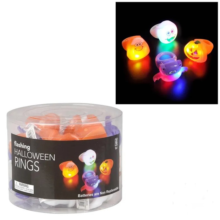 Magic & Flashing Light-Up Rings Kids Toys- Assorted