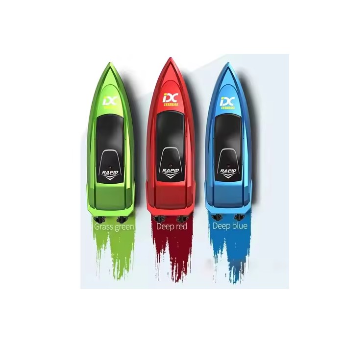 Mini Rc Boat 5km/H High Speed Remote Control Boat With Led Light Radio Controlled Water Toy For Pool & Summer Gift
