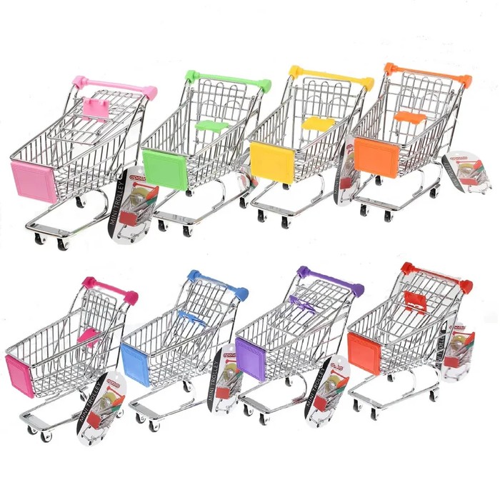 Mini Shopping Playing Cart Kids Toy- Assorted
