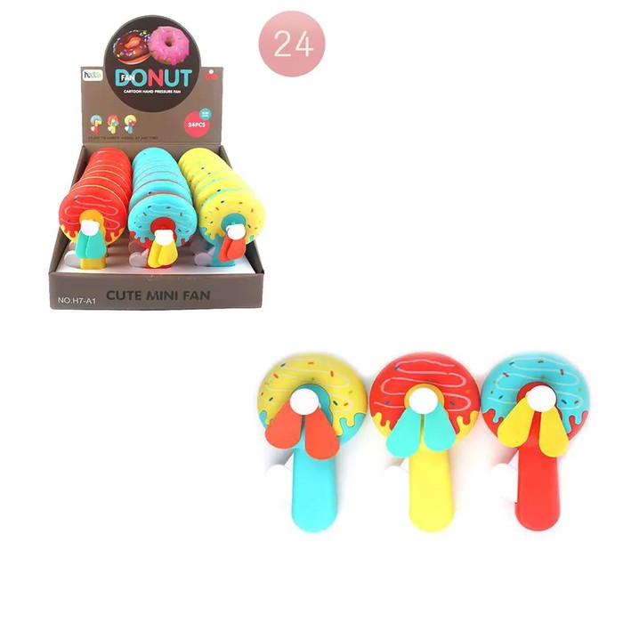 Portable & Manual Donuts Fans Assorted in Bulk