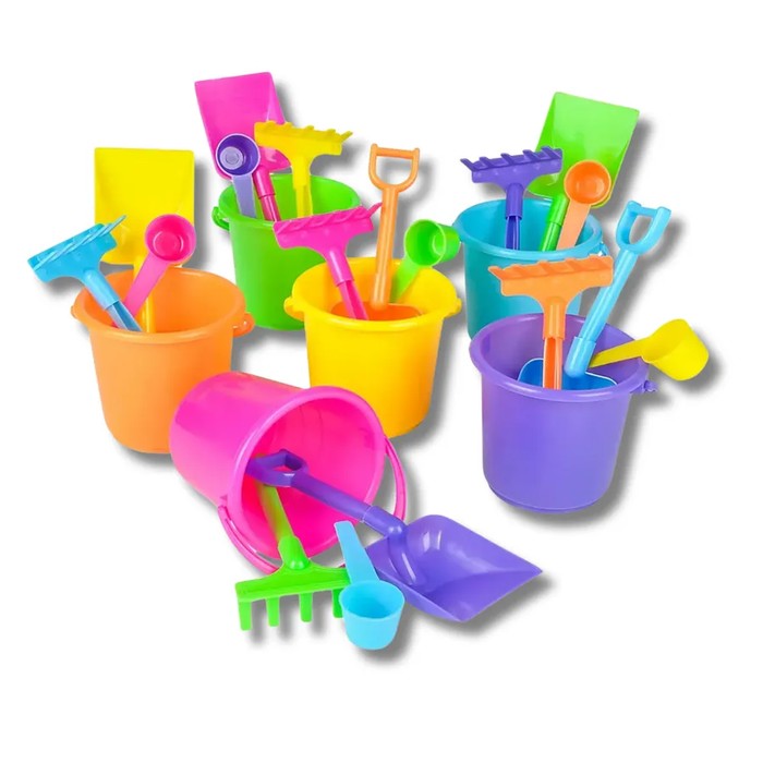 Rainbow Plastic Beach Play Set Of 4 Pcs