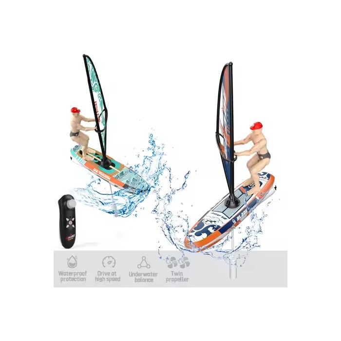 Rc Boat Sailboat Yachting Kayaking Remote Control Sailing Rowing Boat Paddling Pool Waterproof Water Competition Toy