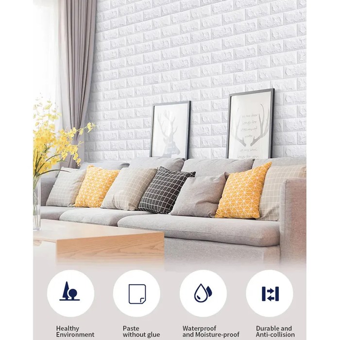 Stylish Walls Brick Waterproof Wallpaper for Home Decor Bulk