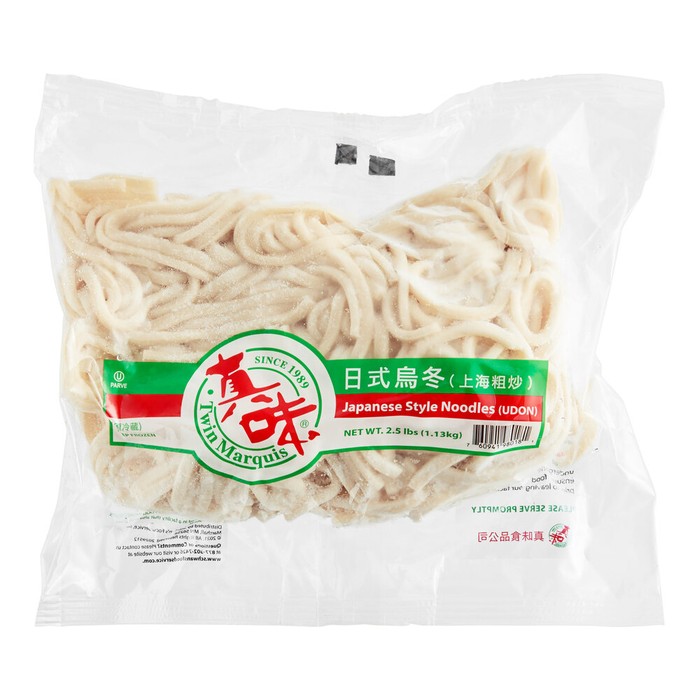 Twin Marquis Pre-Cooked Frozen Udon Noodles 40 oz. - 8/Case