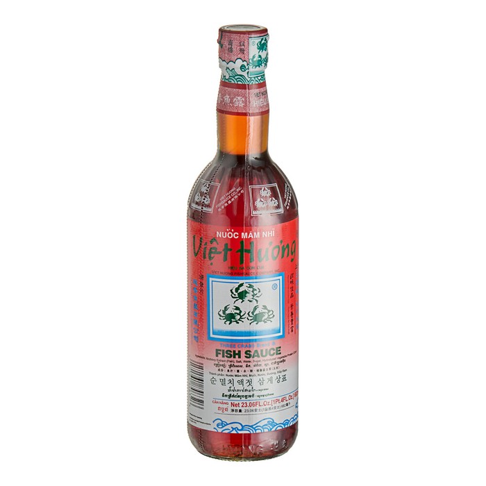 Viet Huong Three Crabs Fish Sauce 23.06 fl. oz. - 12/Case