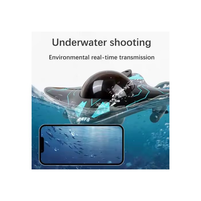 Wifi RC Boat with Underwater Camera 6CH Remote Control Speedboat APP Real Time Transmission Boat Outdoor Toy Kid Boy Gifts