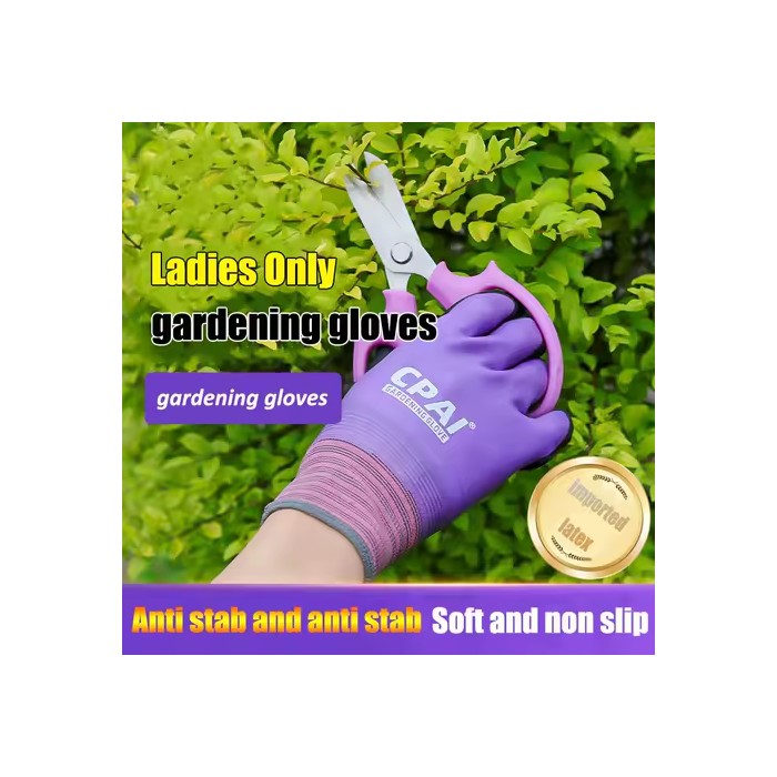 Women's Gardening Gloves, Thorn Proof & Waterproof, Protective for Rose Pruning, Planting, Weeding, Floral Design & Beach Diggin