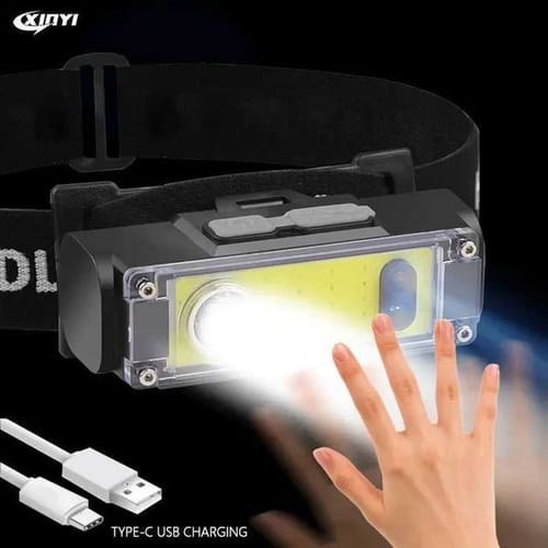 USB Rechargeable COB LED Induction Headlamp With 6 Lighting Modes