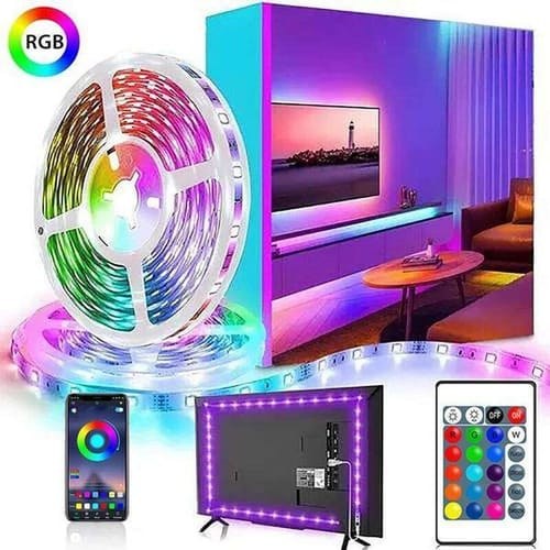 LED RGB Strip Lights With App Music Sync, USB 5V TV And Room Backlight