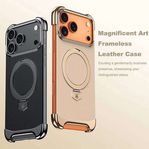 Slim Magnetic Phone Case With Metal Bracket For 13-17 Series Smartphones